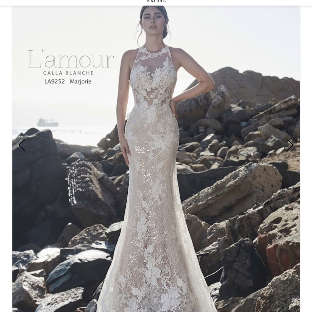 L'amour Calla Blanche Lace Gown